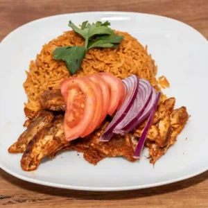 Jollof rice & Chicken Suya