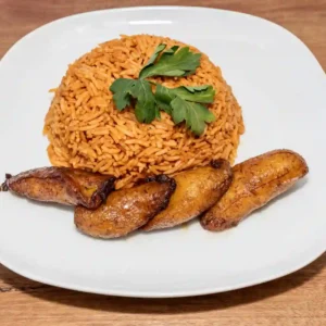 Jollof rice & Fried plantain